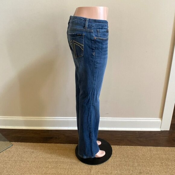 Seven7 Bootcut Jeans in Medium Blue Wash, size 12 - Picture 13 of 16
